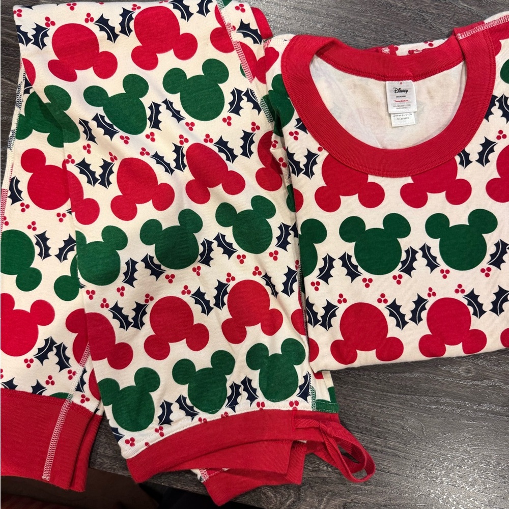 Disney women’s Pajama Set - Red and Green Mickey Pattern
